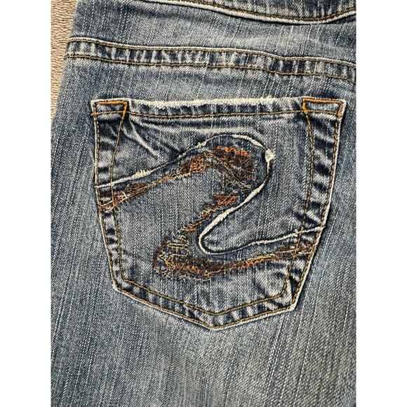 Silver Jeans Tuesday Boot Cut 22” Womens Sz 30 Low Rise Western Glove Works 32* - Picture 13 of 16